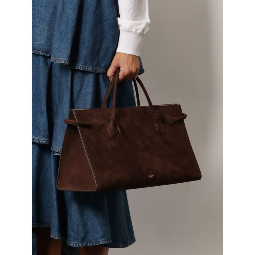 Alaia Women Suede Hand Tote Bag - Picture 3 of 5